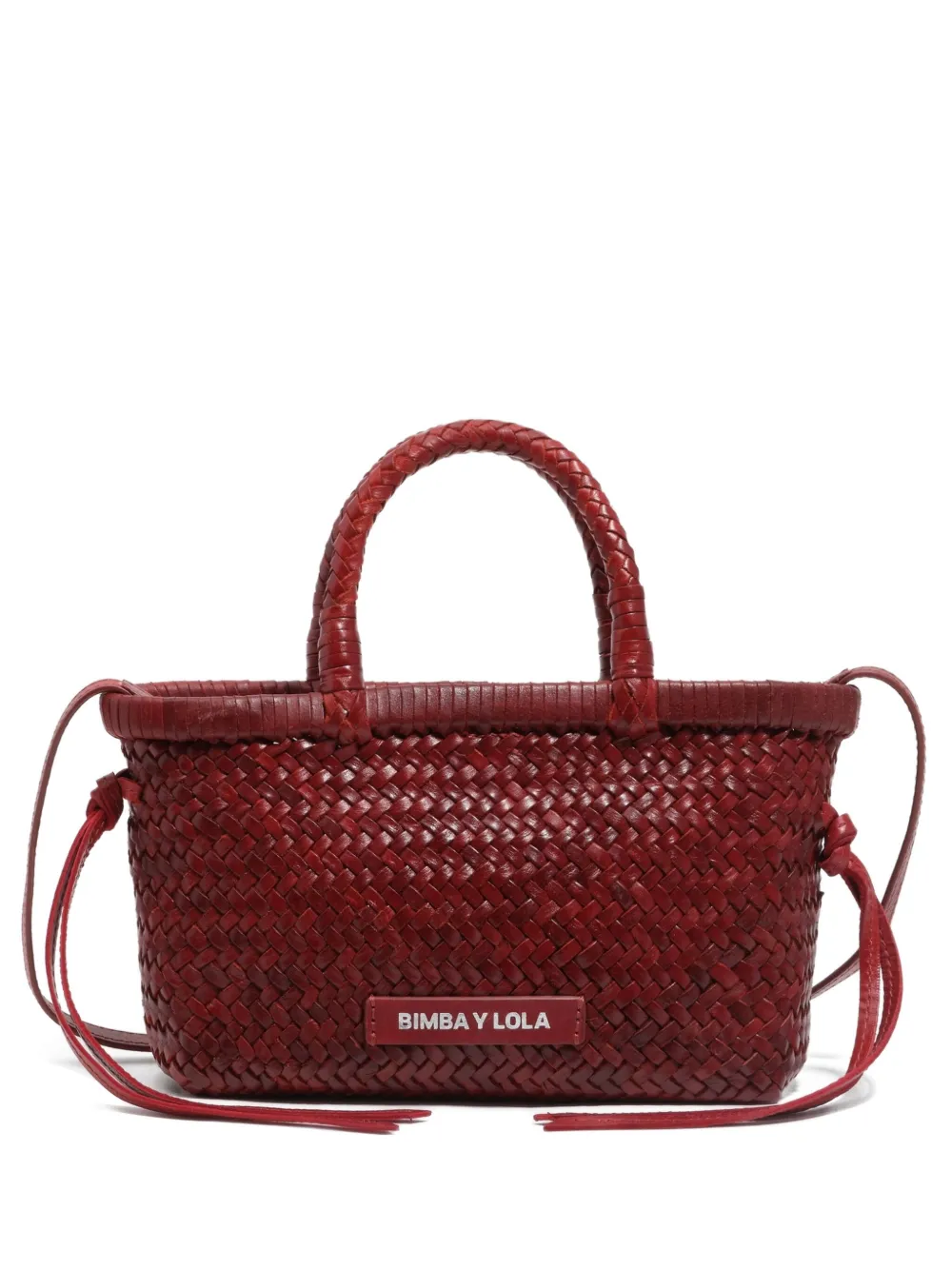 Миниатюрная плетеная кожаная сумка-тоут Bimba y Lola, красный
Миниатюрная плетеная кожаная сумка-тоут Bimba y Lola, красный