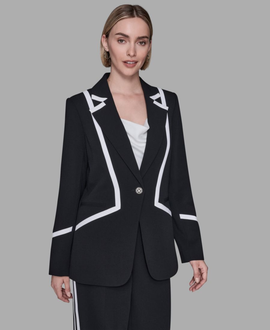 Женский блейзер с воротником и контрастной отделкой KARL LAGERFELD PARIS, Black
Женский блейзер с воротником и контрастной отделкой KARL LAGERFELD PARIS, Black