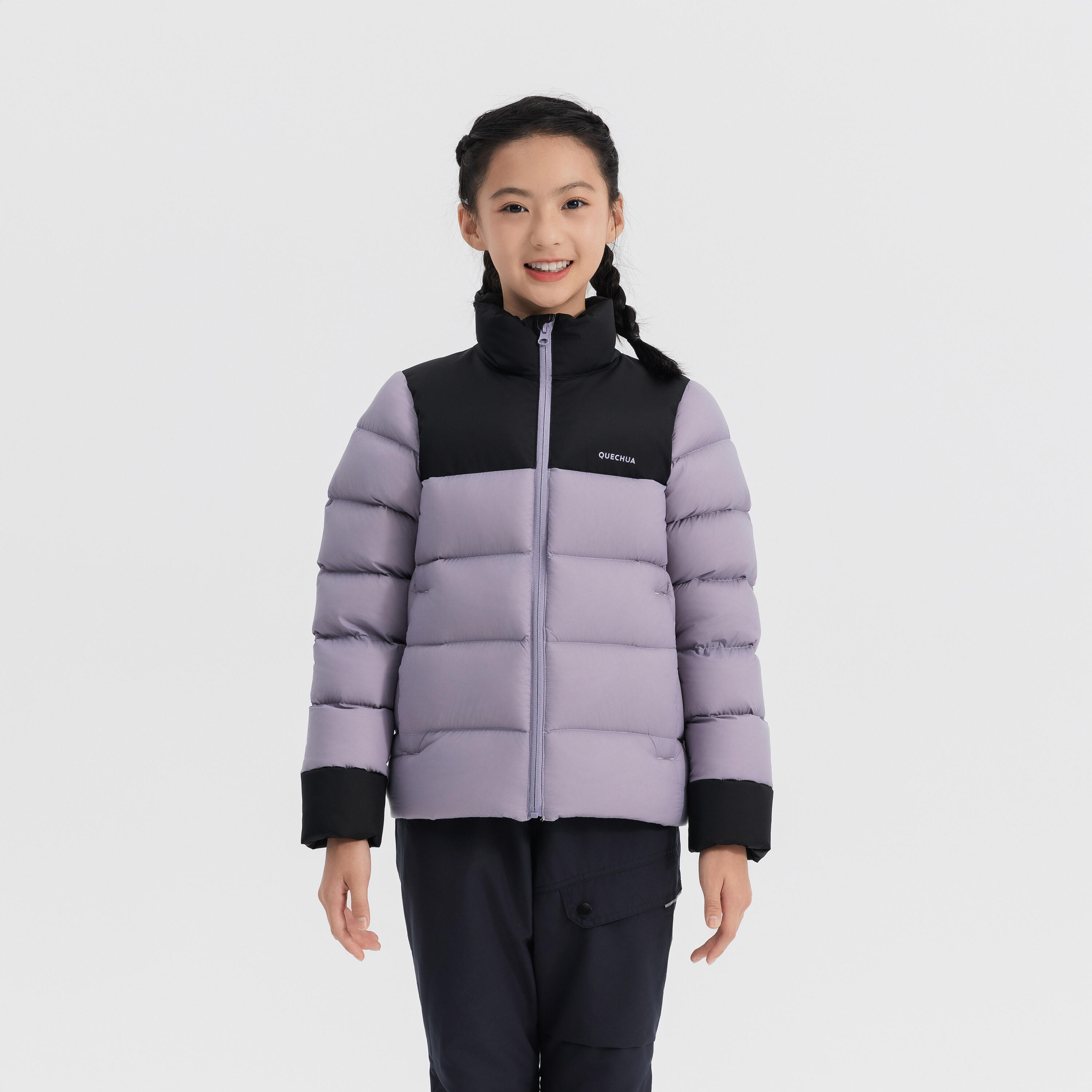 Детская утеплённая пуховая куртка для горных походов Quechua MH500 фиолетовая
Детская утеплённая пуховая куртка для горных походов Quechua MH500 фиолетовая