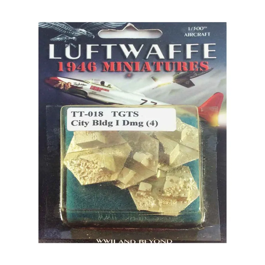 Городские постройки I – повреждены, Luftwaffe 1946 Miniatures - Target Terrain (1:300)
Городские постройки I – повреждены, Luftwaffe 1946 Miniatures - Target Terrain (1:300)