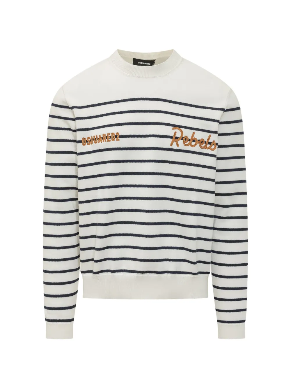 Вязанный джемпер в полоску Dsquared2, белый
Вязанный джемпер в полоску Dsquared2, белый