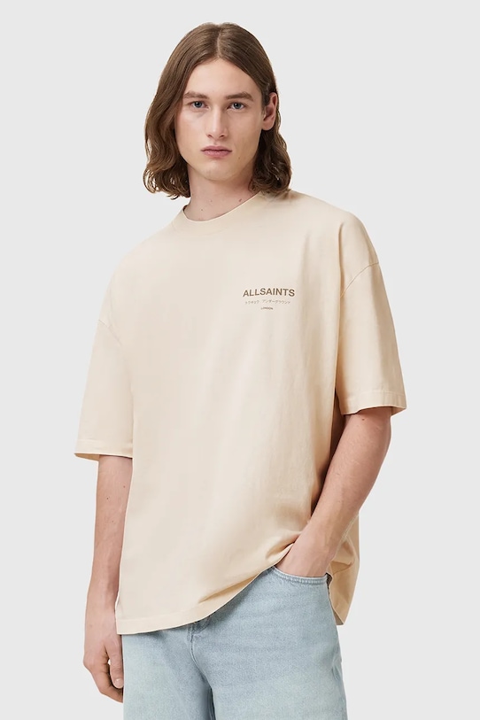 Хлопковая футболка UNDERGROUND Allsaints, бежевый
Хлопковая футболка UNDERGROUND Allsaints, бежевый