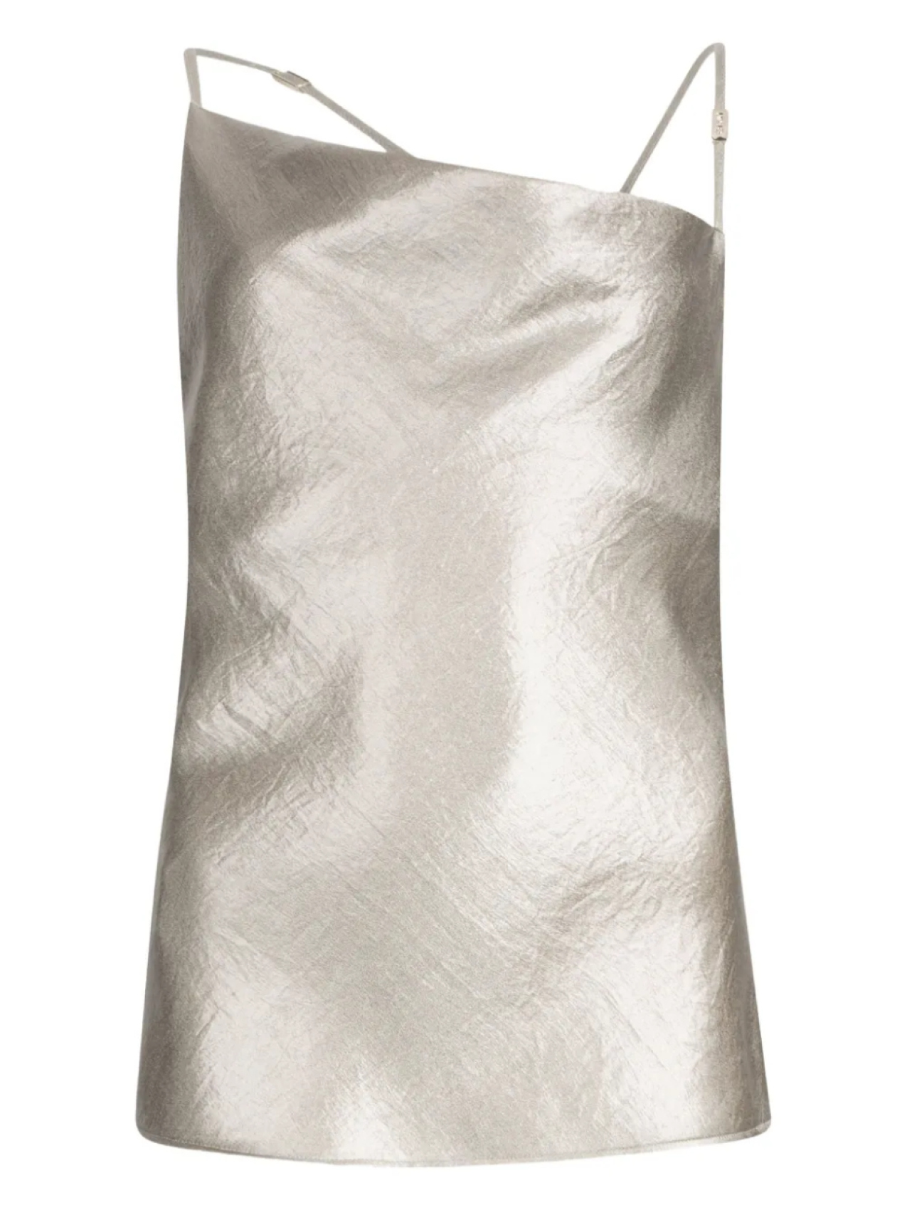 Ламинированный креповый топ LIU JO, серебряный
Ламинированный креповый топ LIU JO, серебряный