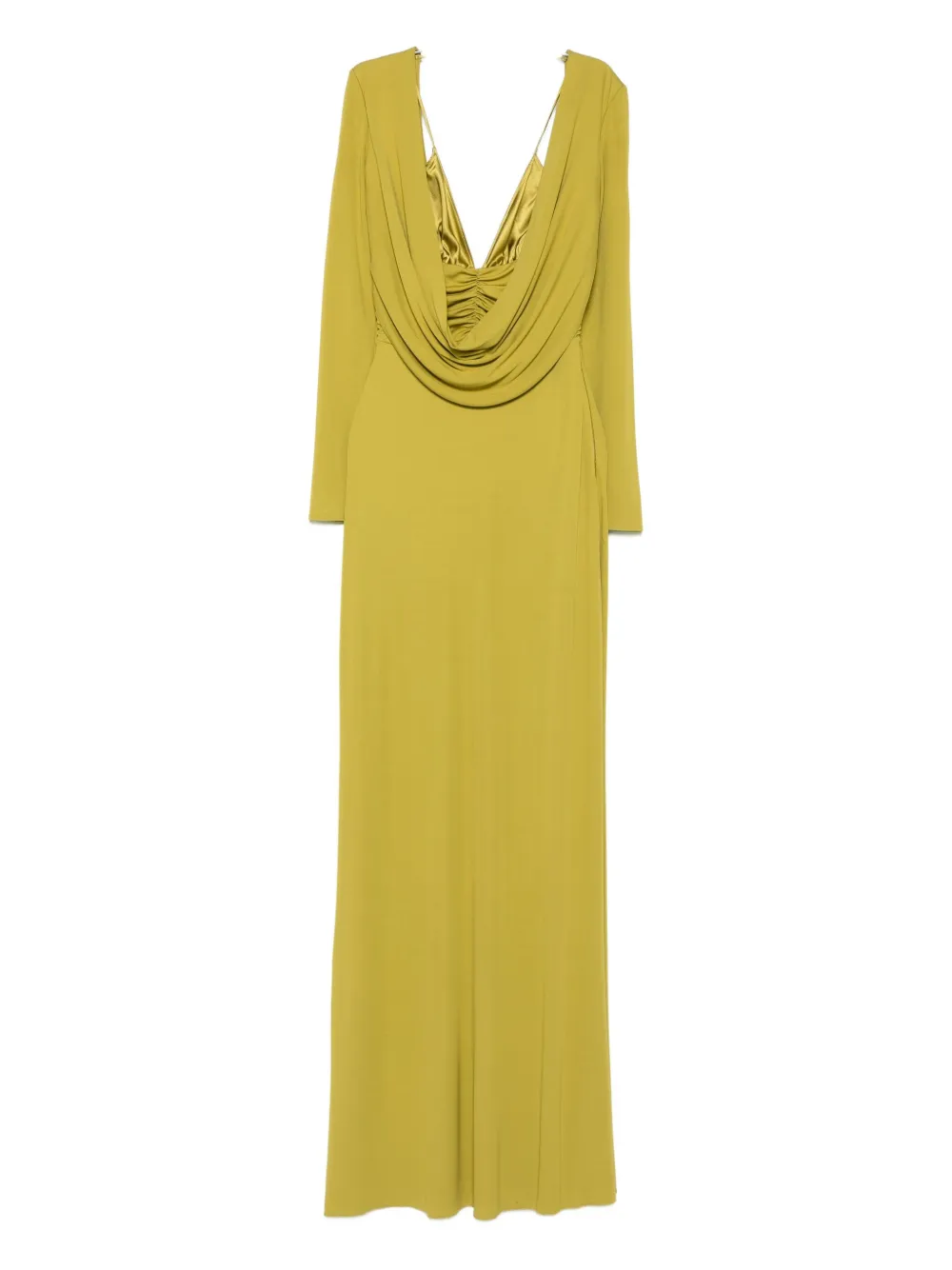 Длинное платье с воротником-хомутом Elisabetta Franchi, зеленый
Длинное платье с воротником-хомутом Elisabetta Franchi, зеленый