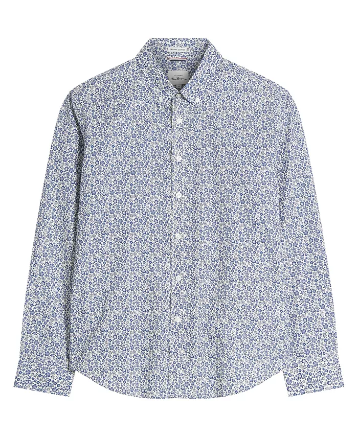 Мужская однотонная рубашка с цветочным принтом и длинным рукавом Ben Sherman
Мужская однотонная рубашка с цветочным принтом и длинным рукавом Ben Sherman
