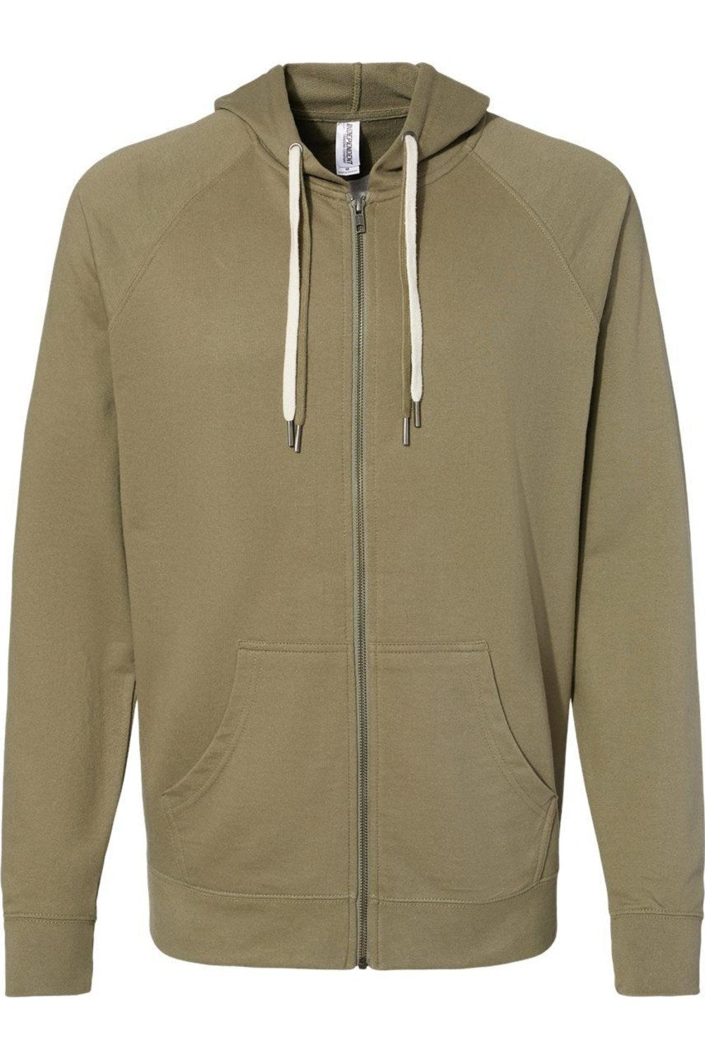 Independent Trading Co. Легкая махровая толстовка Icon с капюшоном и застежкой-молнией на всю длину, оливковый 
Independent Trading Co. Легкая махровая толстовка Icon с капюшоном и застежкой-молнией на всю длину, оливковый