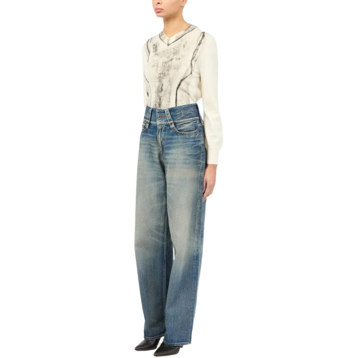 Выцветшие джинсы MM6 Maison Margiela, синий
Выцветшие джинсы MM6 Maison Margiela, синий