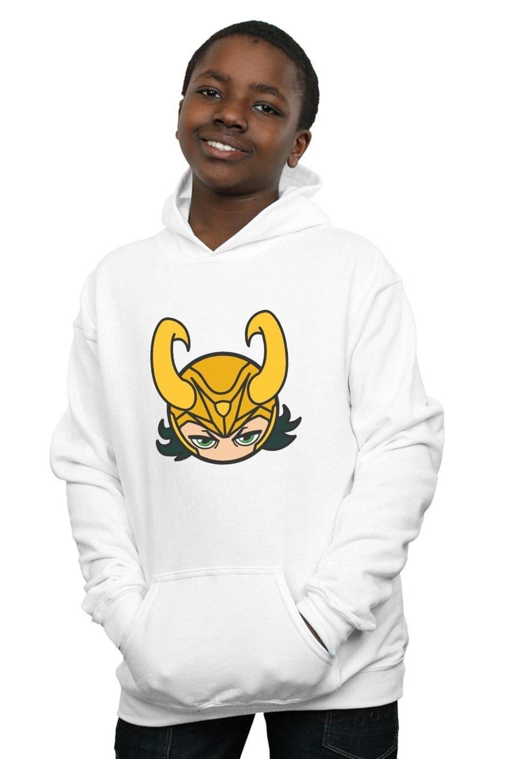 Толстовка с крупным планом Локи Marvel, белый 
Толстовка с крупным планом Локи Marvel, белый