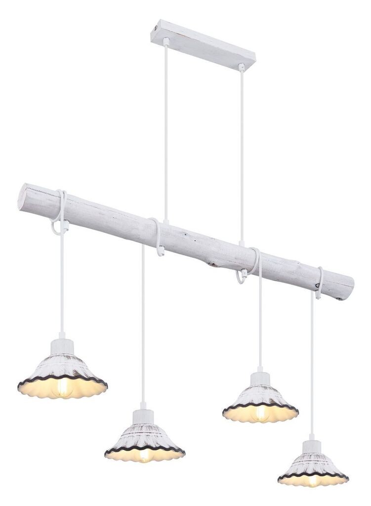 Подвесной светильник Globo Lighting, беленый металл, белое дерево, белая керамика, черный, белый текстильный кабель, кабель для обмотки, ДxШxВ: 850x170x1200 мм, без 4x E27 40Вт 230В.
Подвесной светильник Globo Lighting, беленый металл, белое дерево, белая керамика, черный, белый текстильный кабель, кабель для обмотки, ДxШxВ: 850x170x1200 мм, без 4x E27 40Вт 230В.