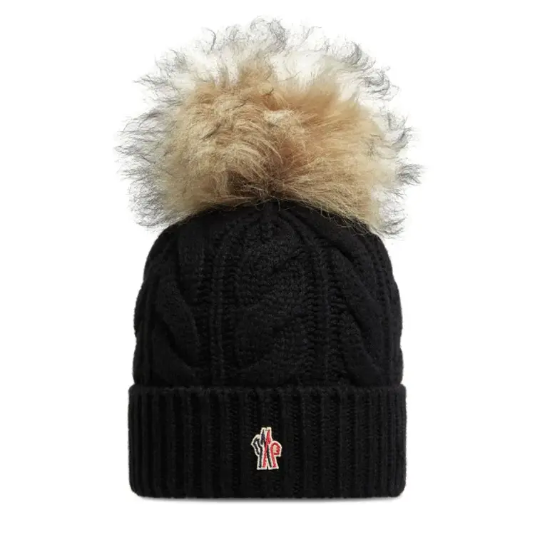 Grenoble Pompon вязаная шапка с косичками Moncler, черный
Grenoble Pompon вязаная шапка с косичками Moncler, черный