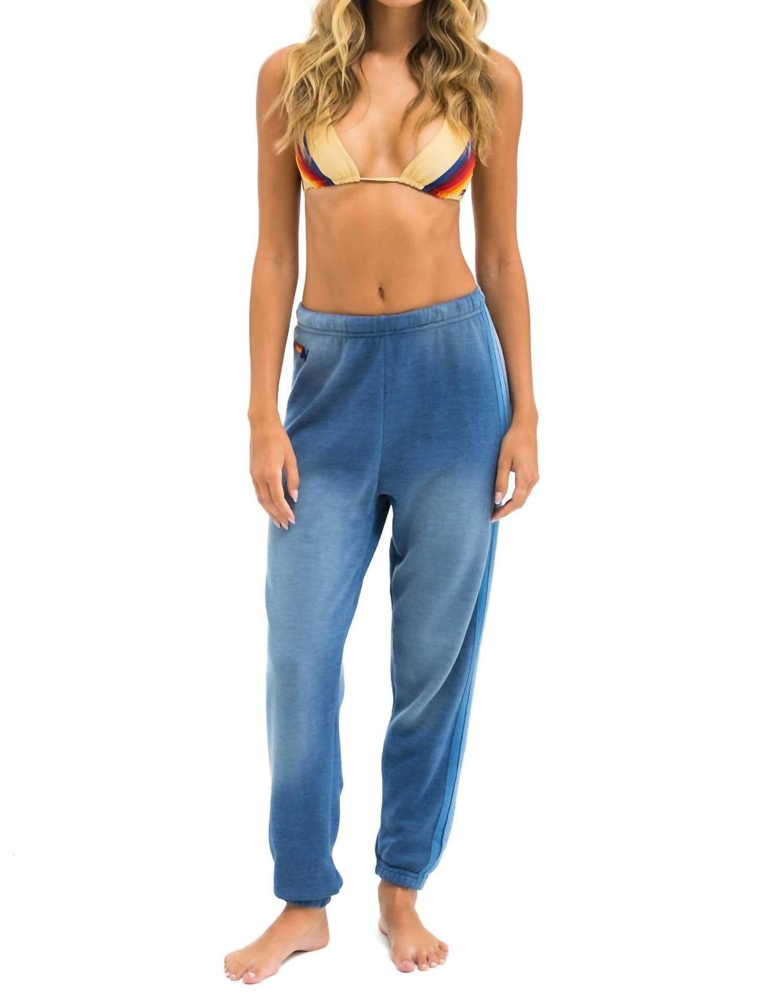 5-полосные спортивные штаны в выцветшей воде AVIATOR NATION, Faded Water 
5-полосные спортивные штаны в выцветшей воде AVIATOR NATION, Faded Water