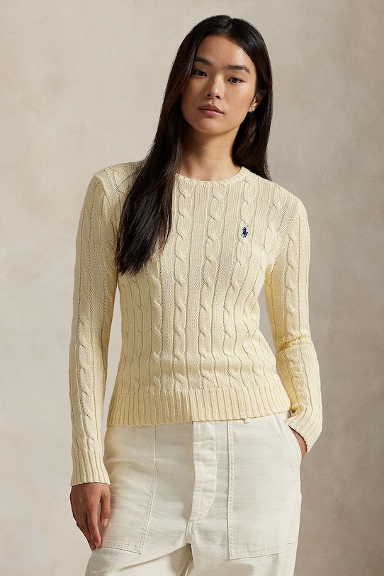 Хлопковый свитер Polo Ralph Lauren, бежевый
Хлопковый свитер Polo Ralph Lauren, бежевый