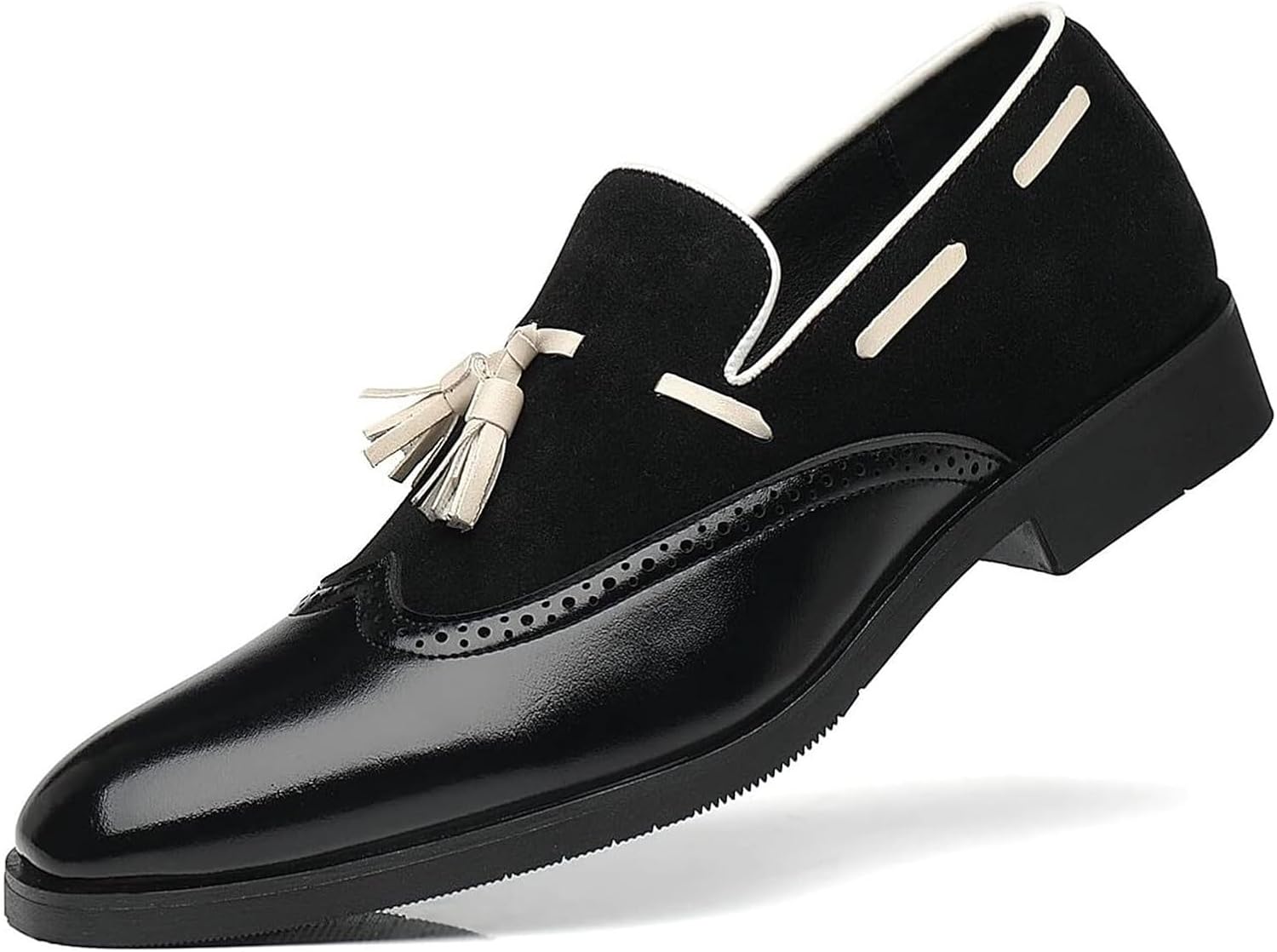 Мужские лоферы с кисточками, кожаные с крыльями, без шнурков, туфли Дерби с заостренным носком, повседневные оксфорды для мужчин Generic, черный
Мужские лоферы с кисточками, кожаные с крыльями, без шнурков, туфли Дерби с заостренным носком, повседневные оксфорды для мужчин Generic, черный