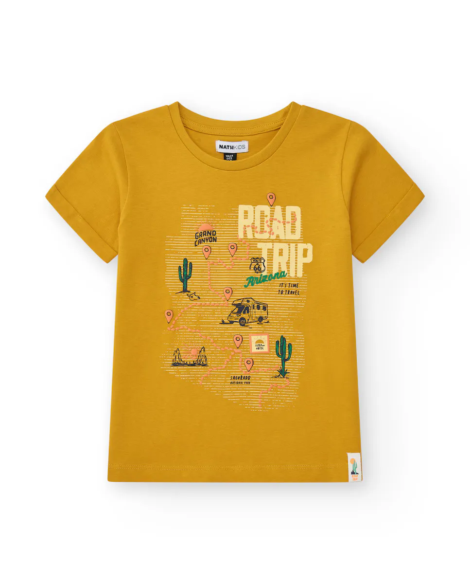 Футболка для мальчика горчичного цвета с принтом спереди Tuc tuc, горчичный
Футболка для мальчика горчичного цвета с принтом спереди Tuc tuc, горчичный