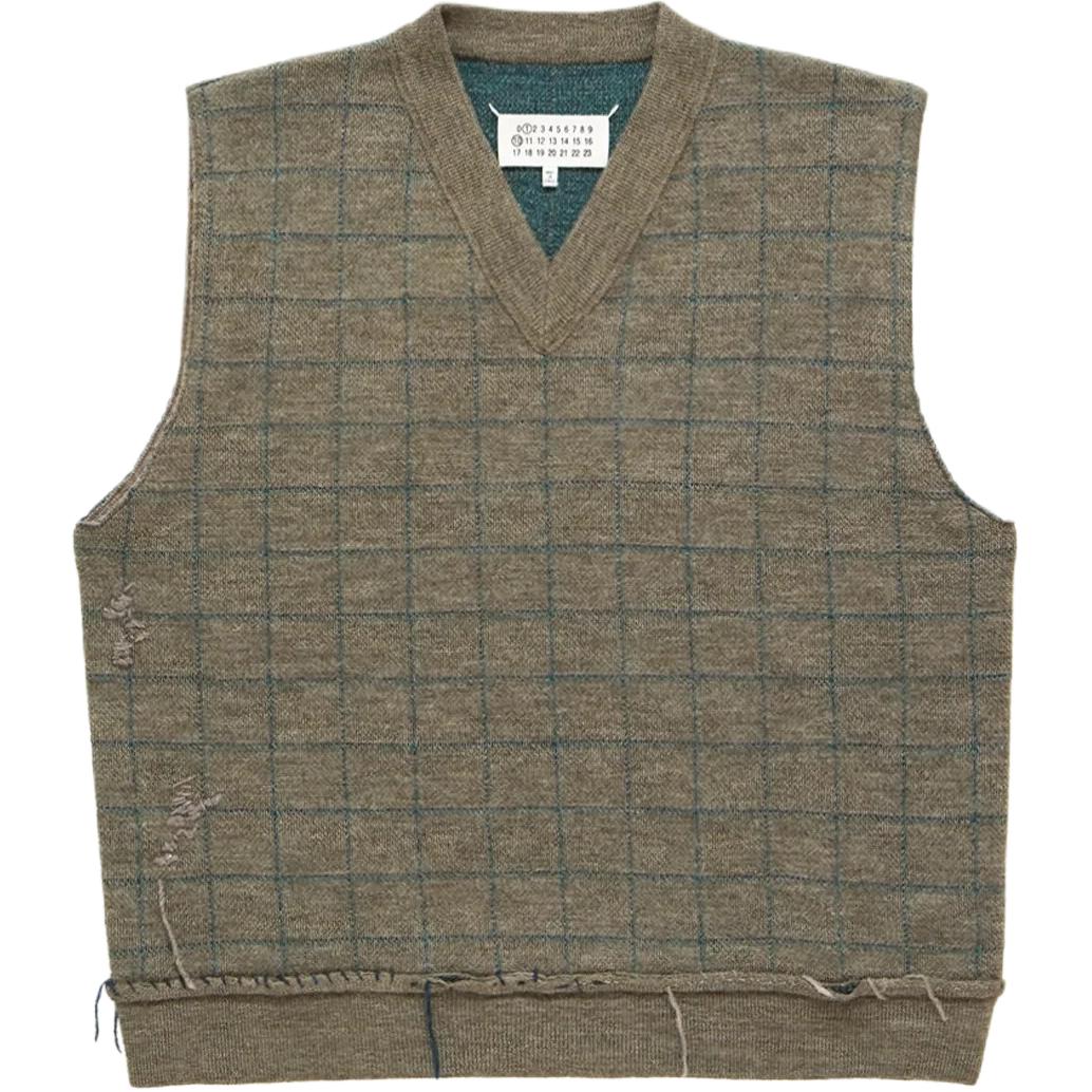 Клетчатый жилет с V-образным вырезом Maison Margiela, army зеленый
Клетчатый жилет с V-образным вырезом Maison Margiela, army зеленый