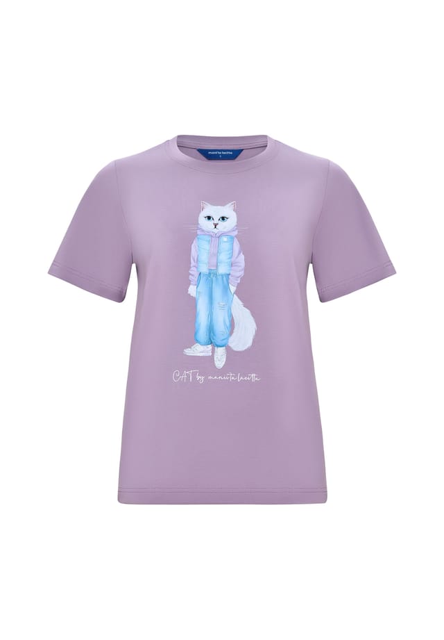 Рубашка ходячий кот Cat By Manii'Ta Lacitta, фиолетовый 
Рубашка ходячий кот Cat By Manii'Ta Lacitta, фиолетовый