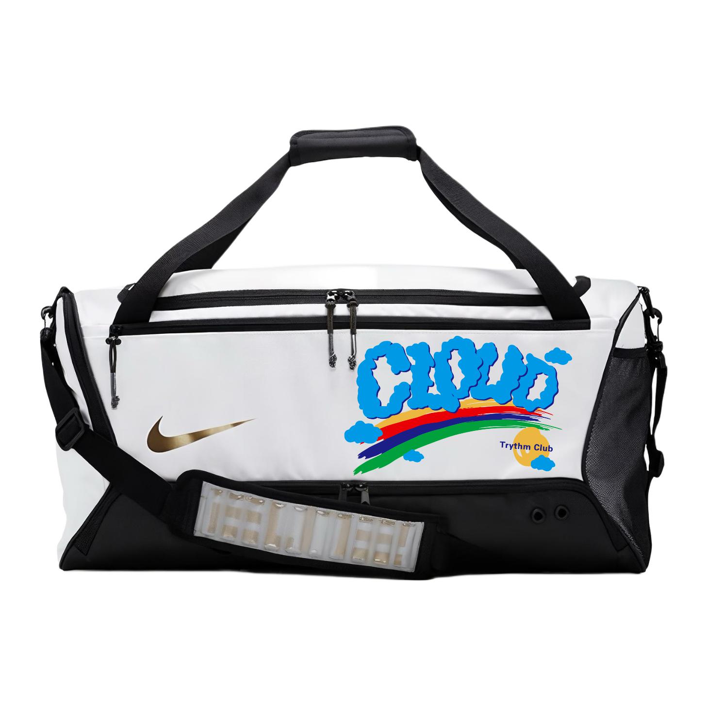 Nike Тканевая дорожная сумка унисекс переливающаяся черно-белая, Rainbow
Nike Тканевая дорожная сумка унисекс переливающаяся черно-белая, Rainbow