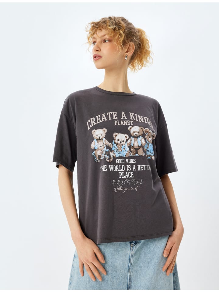 Футболка KOTON, антрацит
Футболка KOTON, антрацит