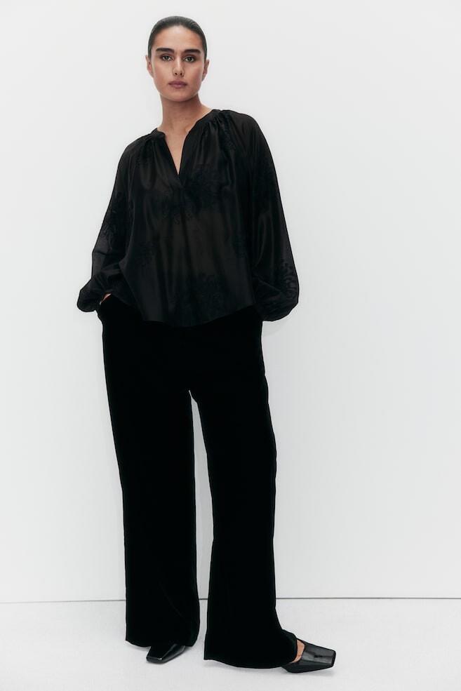 Вышитая блузка H&M, черный
Вышитая блузка H&M, черный