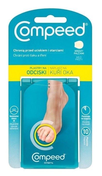 Пластыри от мозолей Compeed Odciski między palcami, 10 шт
Пластыри от мозолей Compeed Odciski między palcami, 10 шт