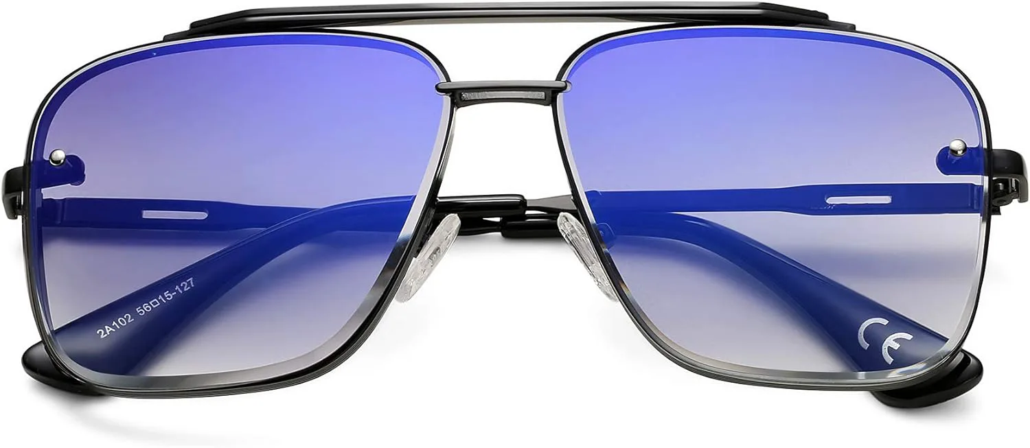 COASION Мужские солнцезащитные очки, костюмные очки в стиле ретро, квадратные очки-авиаторы, оправа для женских солнцезащитных очков, A1 Black/Gradient Dark Blue
COASION Мужские солнцезащитные очки, костюмные очки в стиле ретро, квадратные очки-авиаторы, оправа для женских солнцезащитных очков, A1 Black/Gradient Dark Blue