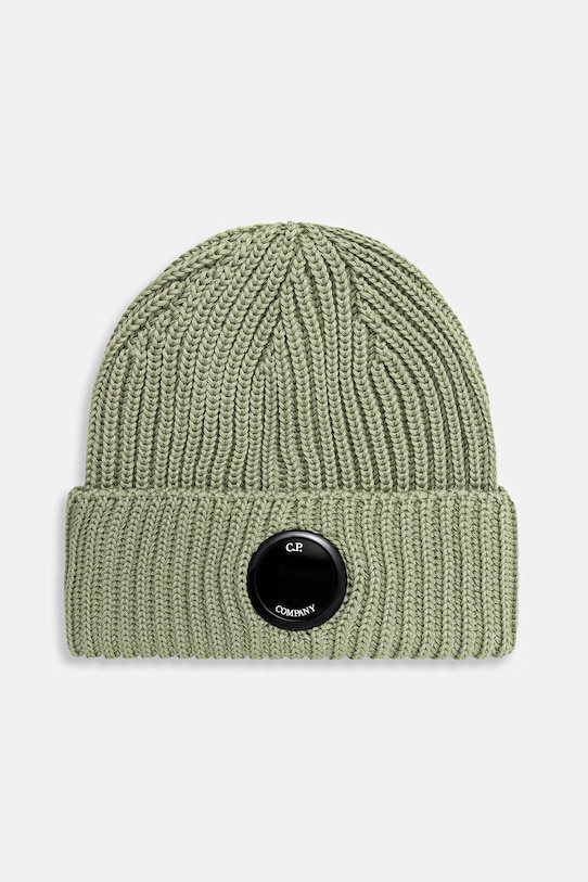 Шерстяная шапка C.P. Company, зеленый 
Шерстяная шапка C.P. Company, зеленый