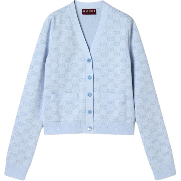Тонкий кардиган из хлопкового жаккарда gg GUCCI, светло-голубой
Тонкий кардиган из хлопкового жаккарда gg GUCCI, светло-голубой