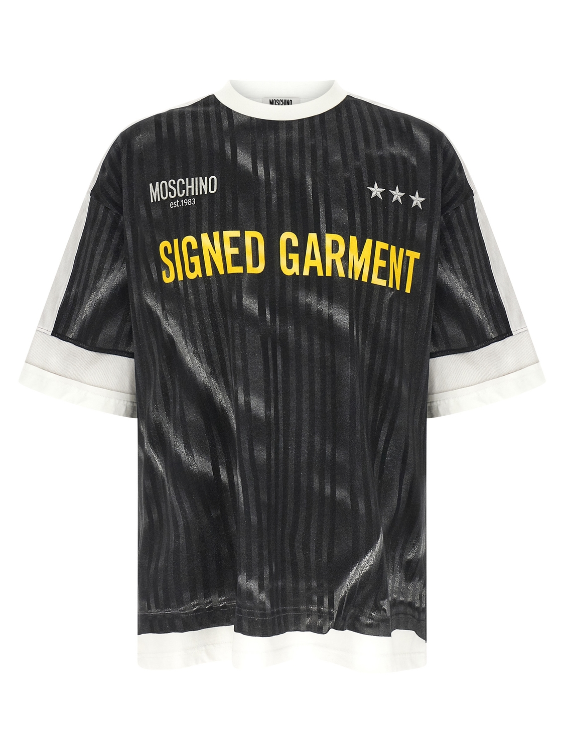 Футболка с принтом в стиле "тромплей" Moschino, черный
Футболка с принтом в стиле "тромплей" Moschino, черный