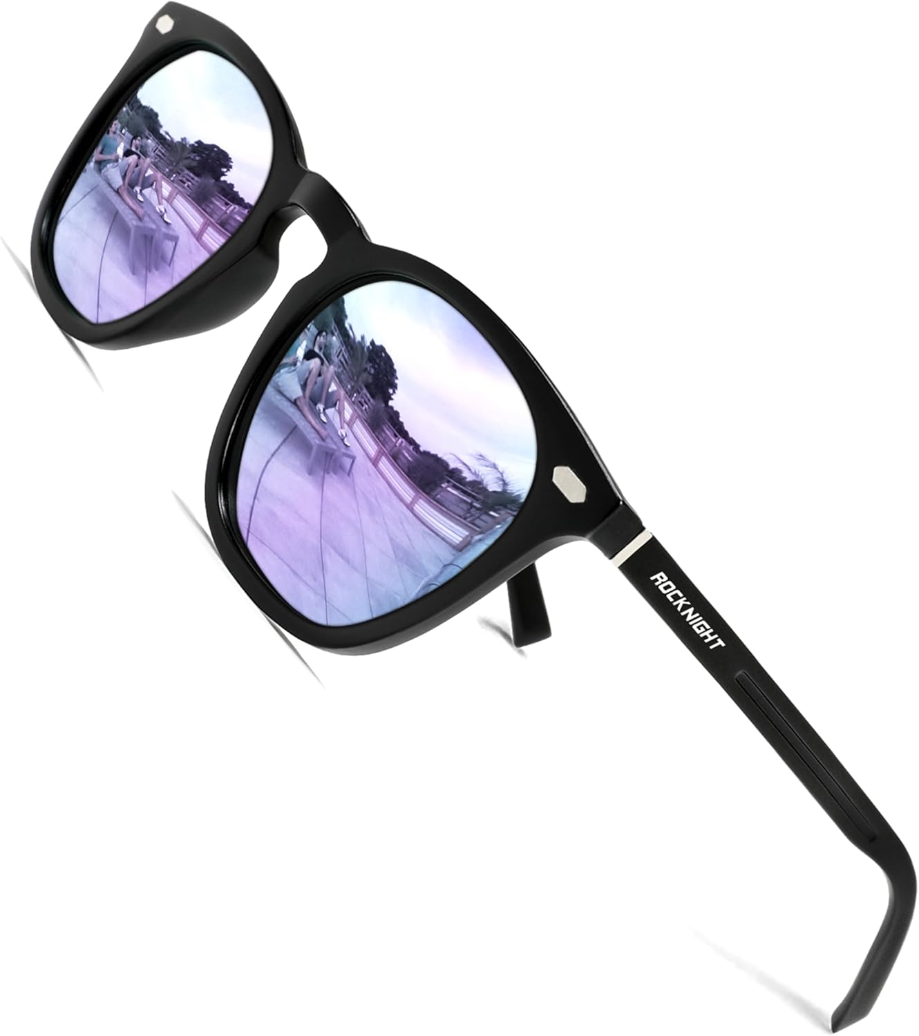 Поляризованные солнцезащитные очки для вождения ROCKNIGHT с защитой UV400, легкая оправа из алюминия и магния, для активного отдыха и повседневной носки, Black Frame/Purple Lens
Поляризованные солнцезащитные очки для вождения ROCKNIGHT с защитой UV400, легкая оправа из алюминия и магния, для активного отдыха и повседневной носки, Black Frame/Purple Lens