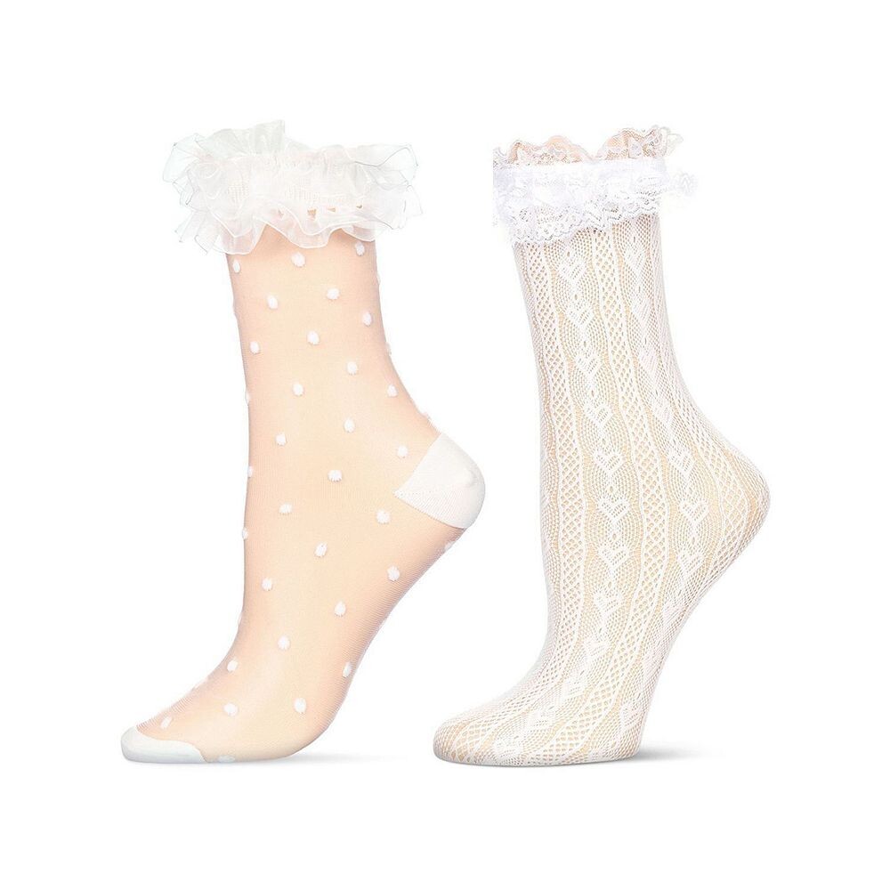 Набор из 2 пар женских модных носков для экипажа MeMoi, белый
Набор из 2 пар женских модных носков для экипажа MeMoi, белый