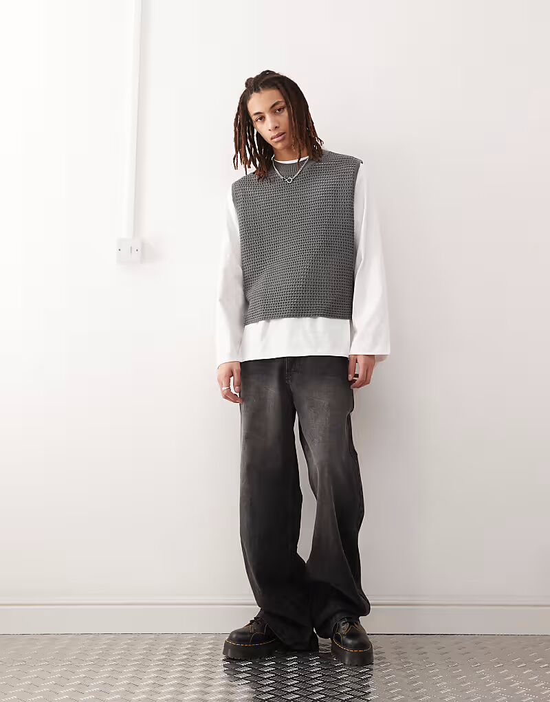 Жилет оверсайз COLLUSION трикотажный серый
Жилет оверсайз COLLUSION трикотажный серый