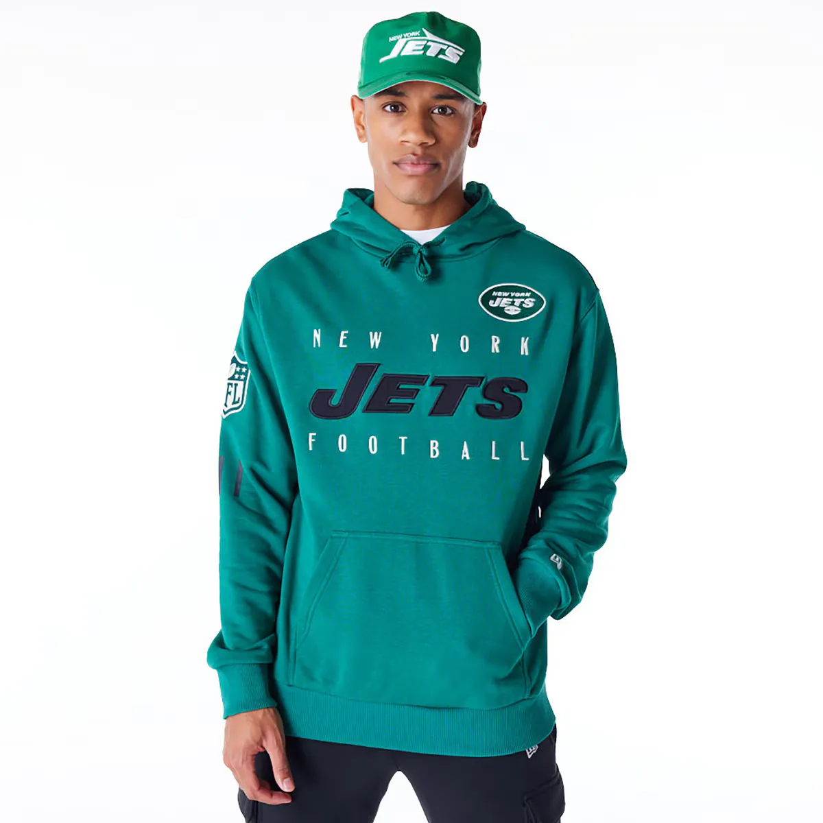 Мужская толстовка с нашивкой Nfl с большим размером New York Jets New Era, темно-зеленый
Мужская толстовка с нашивкой Nfl с большим размером New York Jets New Era, темно-зеленый
