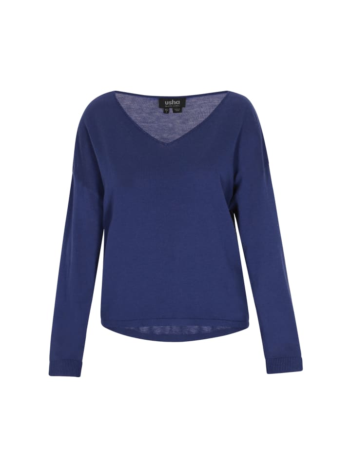 Женский свитер темно-синего цвета usha BLACK LABEL
Женский свитер темно-синего цвета usha BLACK LABEL