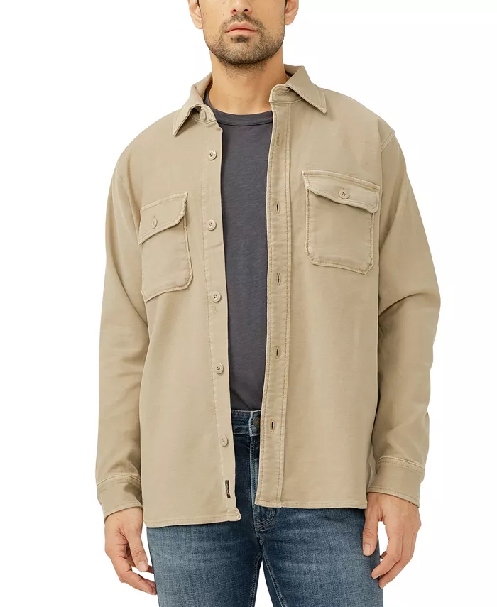 Мужская вязаная рубашка-куртка на пуговицах Flex Silver Jeans Co.
Мужская вязаная рубашка-куртка на пуговицах Flex Silver Jeans Co.