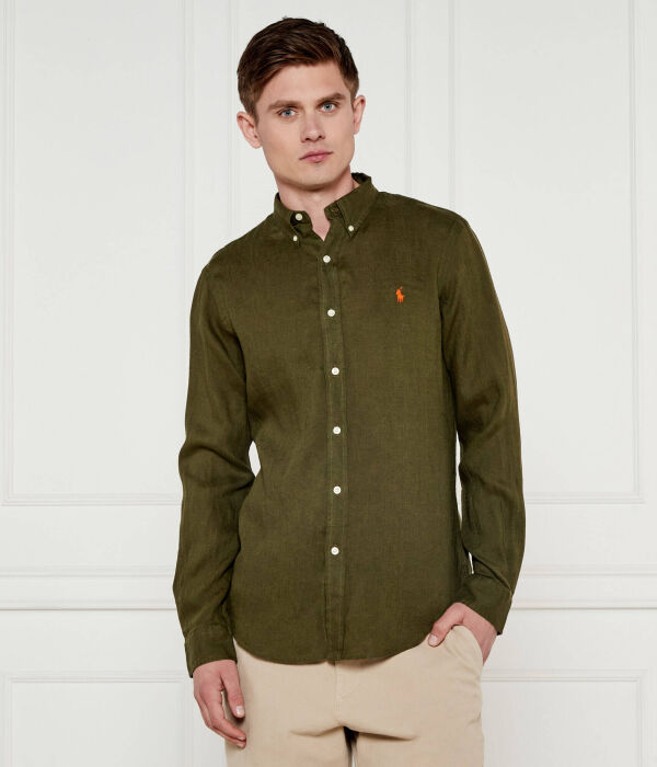 Льняная рубашка Slim fit Polo Ralph Lauren, серый
Льняная рубашка Slim fit Polo Ralph Lauren, серый