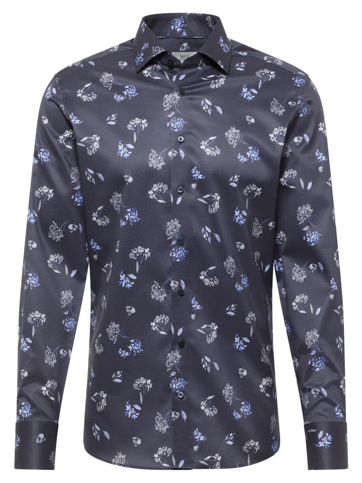 Eterna Приталенная рубашка темно-синего цвета
Eterna Приталенная рубашка темно-синего цвета