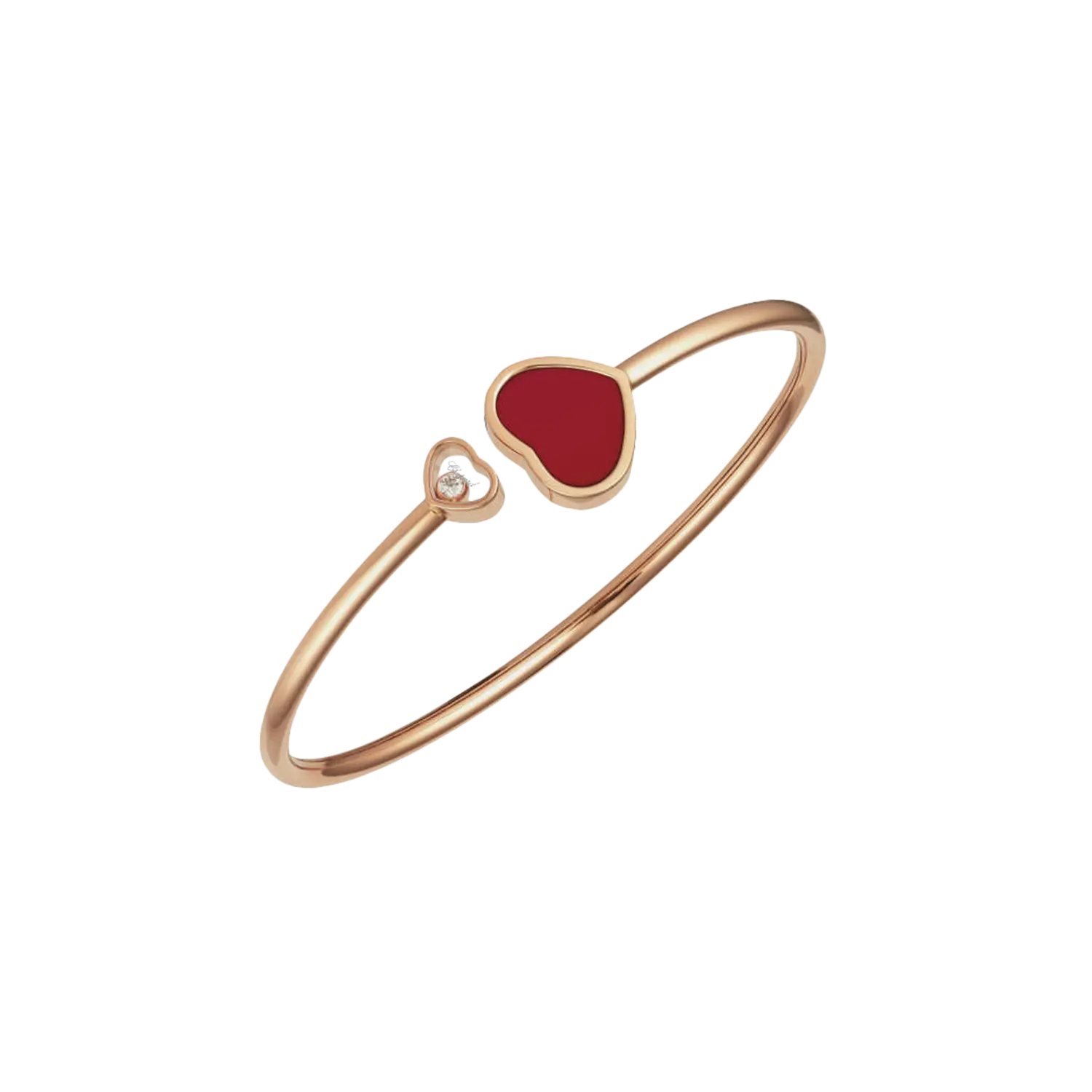 Браслет Chopard Happy hearts из розового золота с бриллиантами и красными камнями
Браслет Chopard Happy hearts из розового золота с бриллиантами и красными камнями
