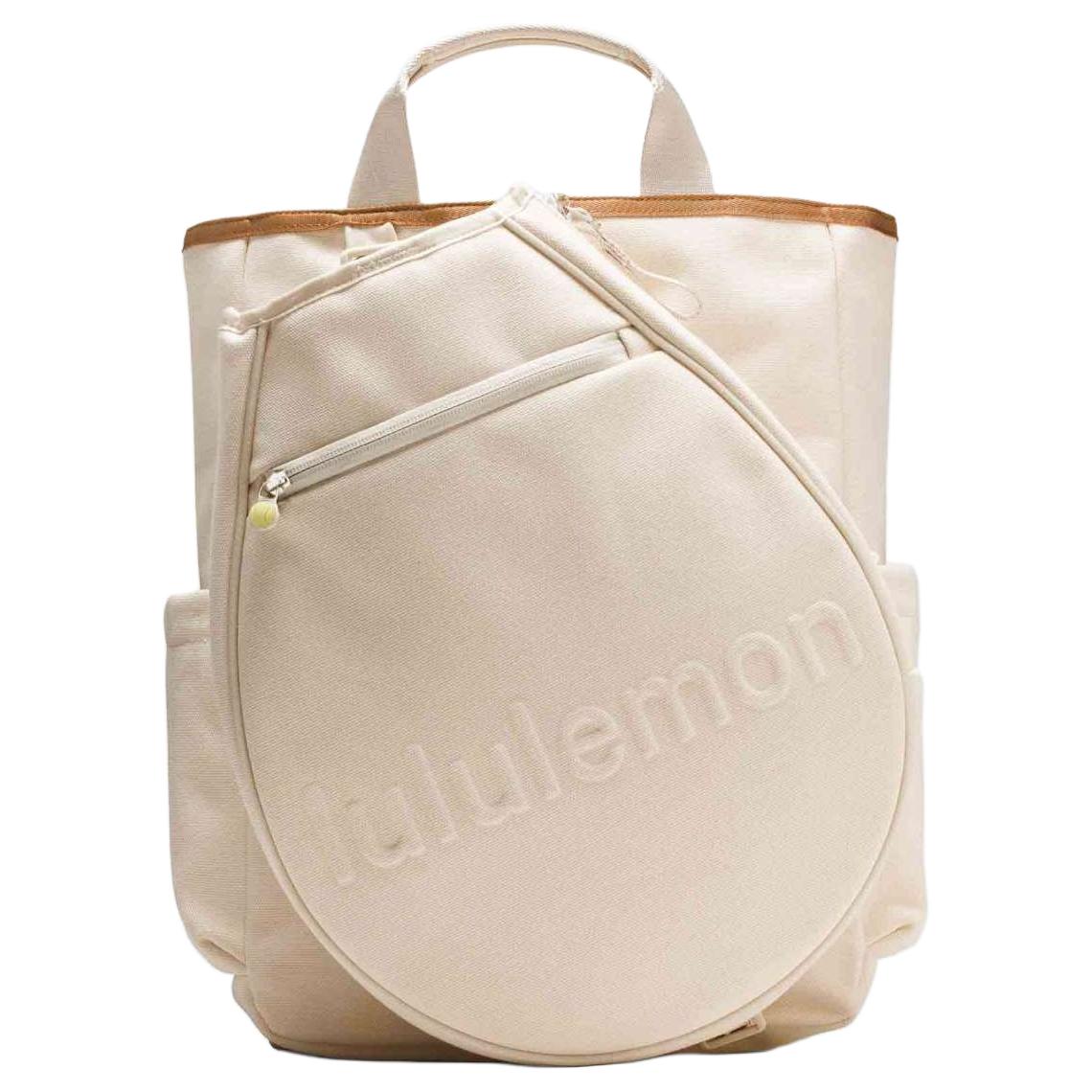 Lululemon Хлопковая ракеточная сумка рюкзак унисекс натуральный экрю и каштаново-коричневый, Natural Ecru & Chestnut Brown
Lululemon Хлопковая ракеточная сумка рюкзак унисекс натуральный экрю и каштаново-коричневый, Natural Ecru & Chestnut Brown