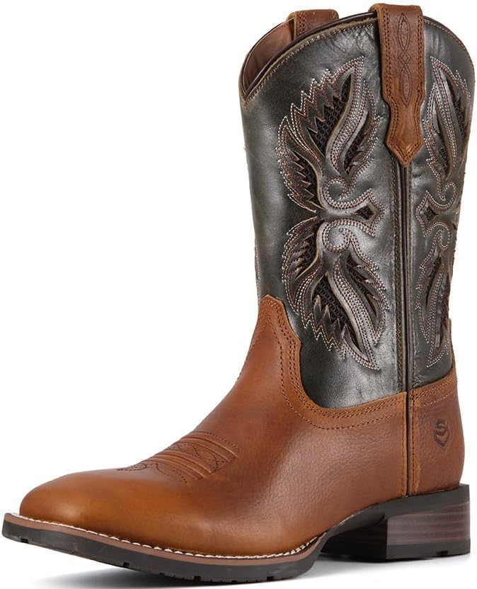 Ковбойские сапоги SUREWAY для мужчин - мужские западные сапоги с квадратным носком и вышивкой, устойчивые к маслу и скольжению, прочные классические сапоги на 25 см, мягкий носок, полностью кожаные ботинки, Rowdy Rust
Ковбойские сапоги SUREWAY для мужчин - мужские западные сапоги с квадратным носком и вышивкой, устойчивые к маслу и скольжению, прочные классические сапоги на 25 см, мягкий носок, полностью кожаные ботинки, Rowdy Rust