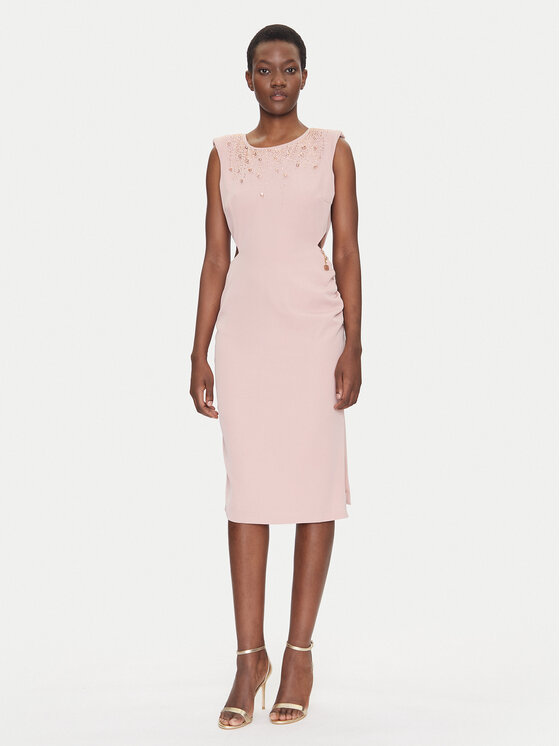 Коктейльное платье облегающего кроя FQ25SD2004W47601 Fracomina, розовый 
Коктейльное платье облегающего кроя FQ25SD2004W47601 Fracomina, розовый