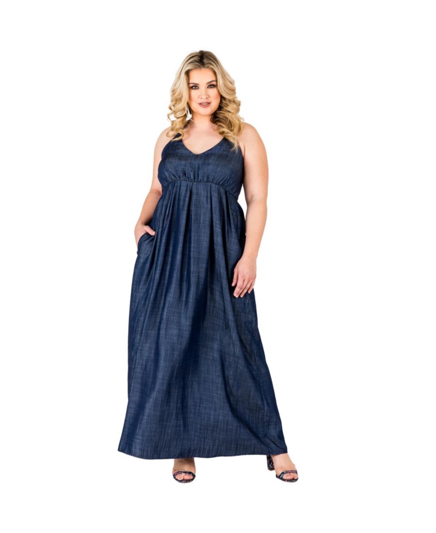 Платье-комбинация макси большого размера из тенсела с воротником-халтером из джинсовой ткани Standards & Practices, Dark blue
Платье-комбинация макси большого размера из тенсела с воротником-халтером из джинсовой ткани Standards & Practices, Dark blue