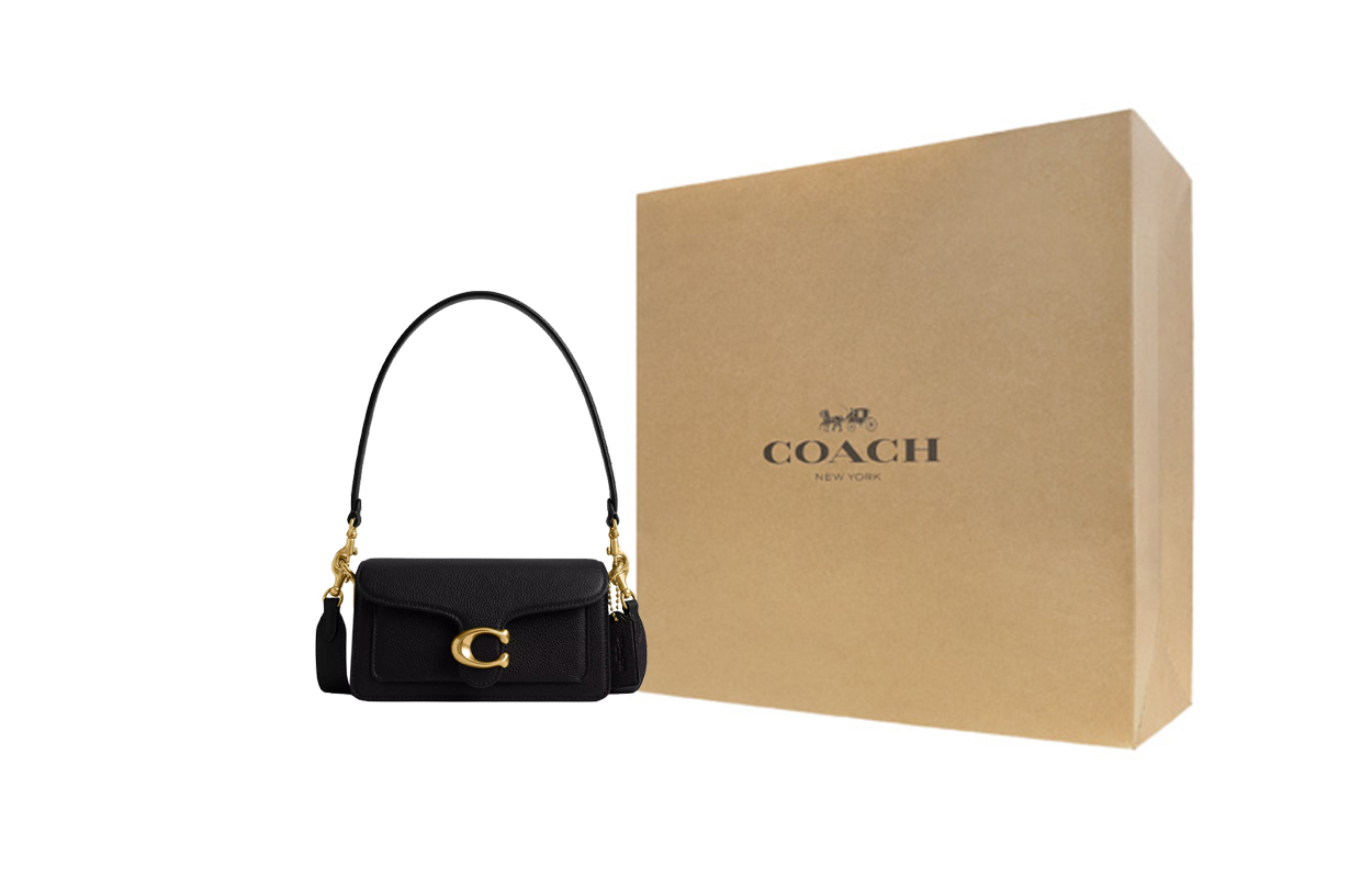 COACH Сумка через плечо из полированной кожи галька малая женская черная
COACH Сумка через плечо из полированной кожи галька малая женская черная