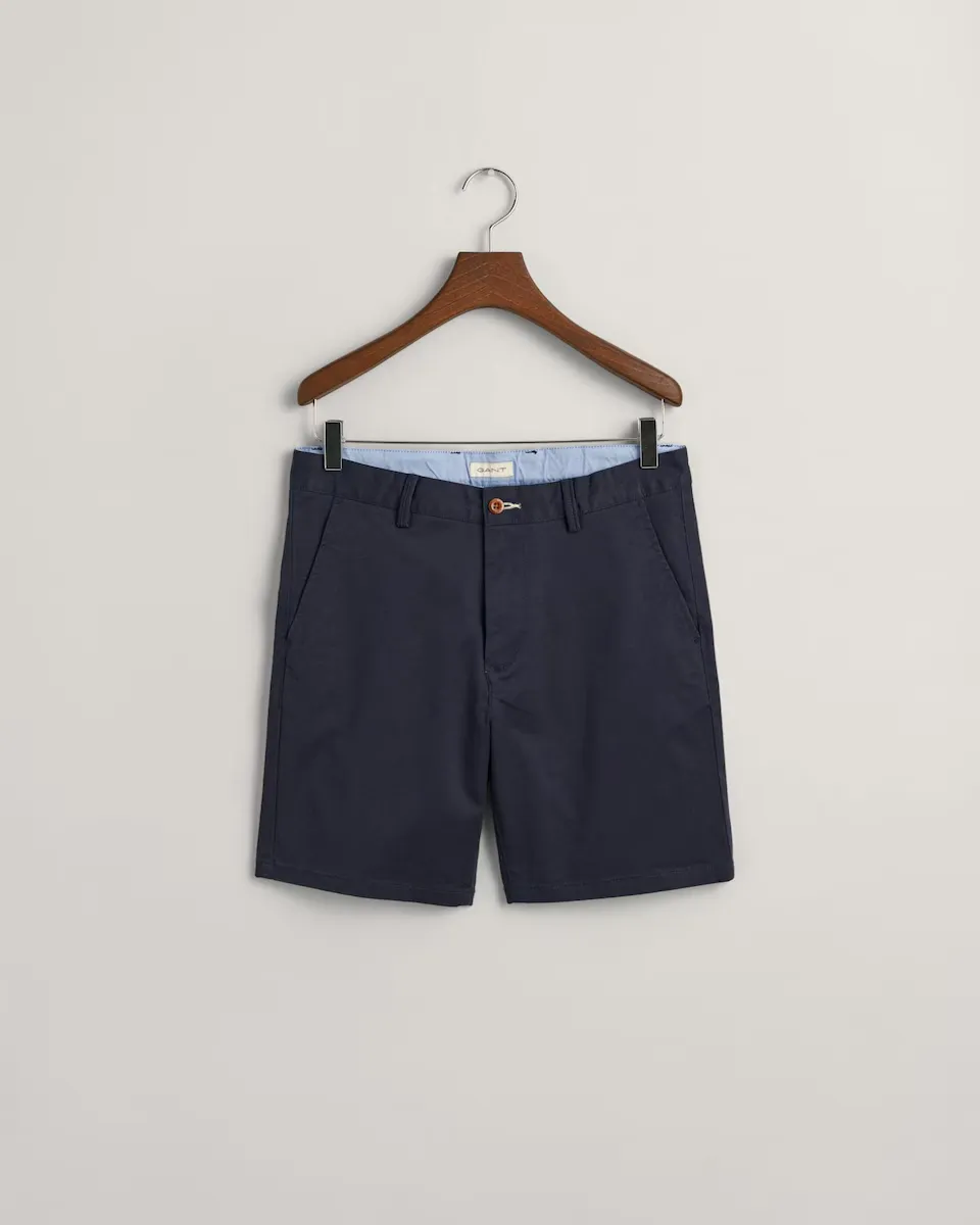 Шорты чинос с боковыми карманами и шлевками для ремня Gant, темно-синий