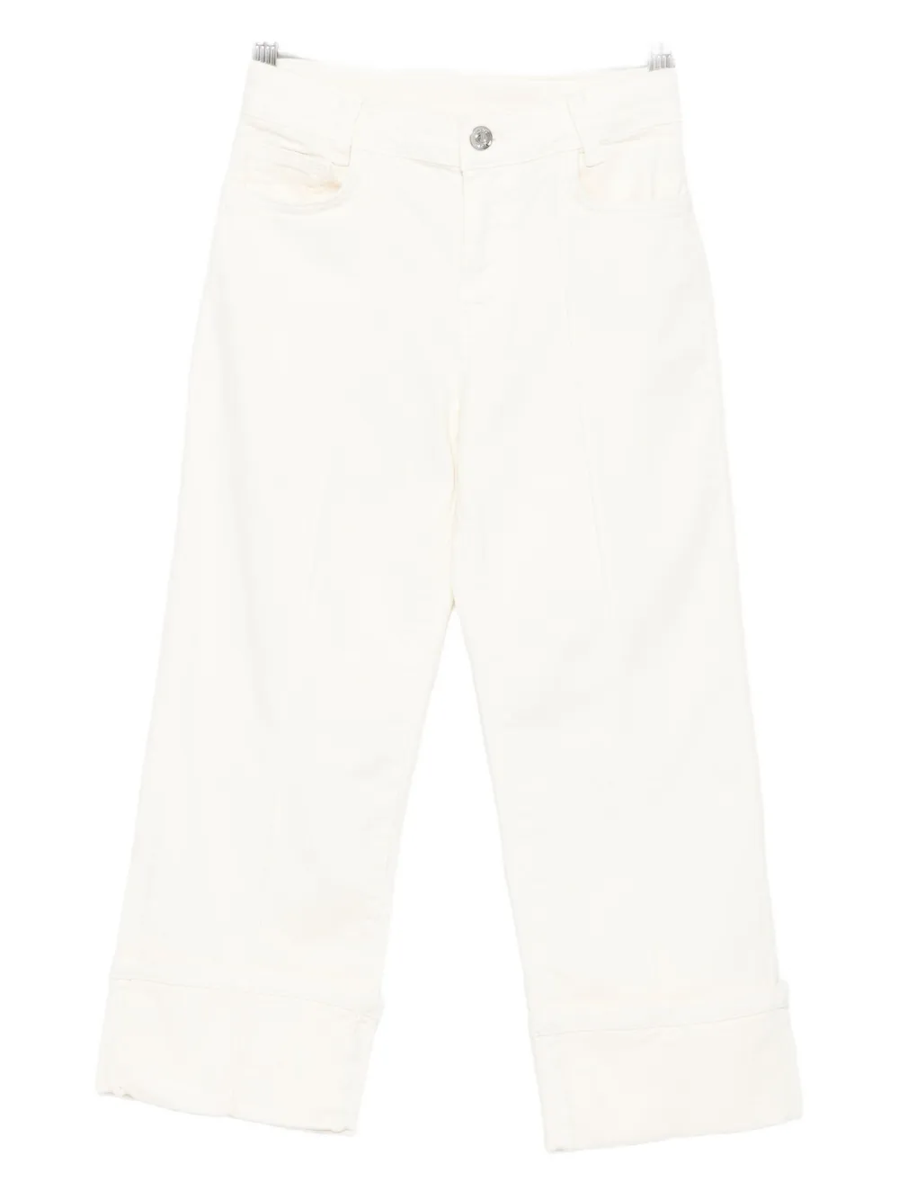 Джинсы с манжетами и застежкой на пуговицы Liu Jo Kids, нейтральный 
Джинсы с манжетами и застежкой на пуговицы Liu Jo Kids, нейтральный