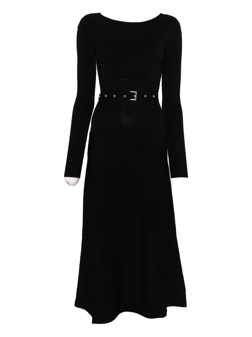 Платье миди с длинными рукавами и поясом Patrizia Pepe, черный
Платье миди с длинными рукавами и поясом Patrizia Pepe, черный