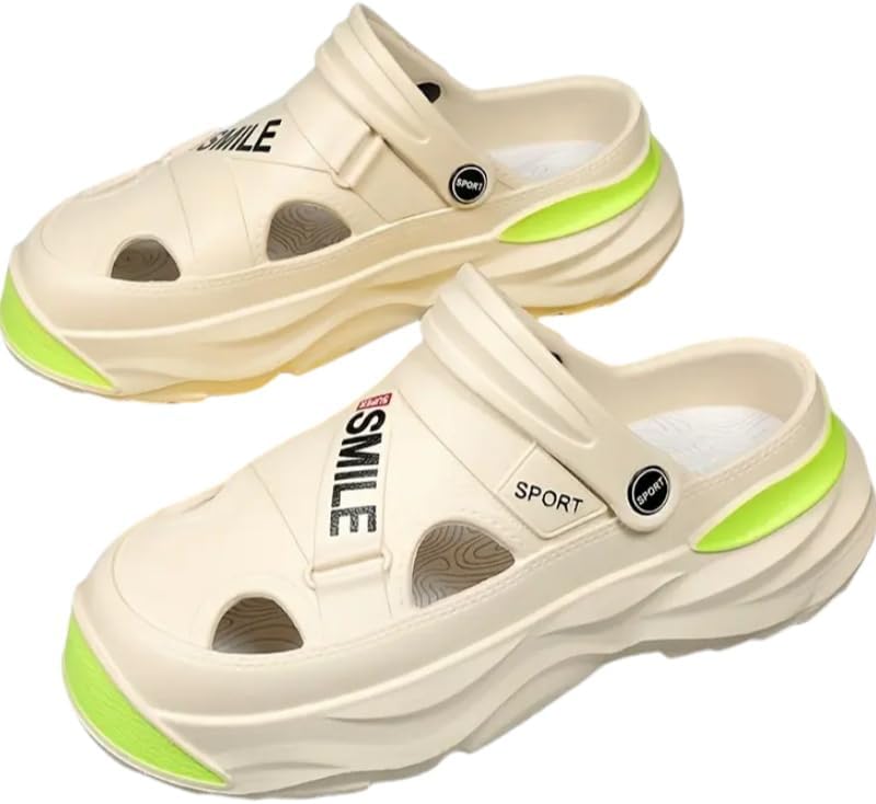 Мужские однотонные сабо, удобные, с нескользящей, дышащей мягкой подошвой из EVA, для повседневного ношения Fmshi, зеленый
Мужские однотонные сабо, удобные, с нескользящей, дышащей мягкой подошвой из EVA, для повседневного ношения Fmshi, зеленый