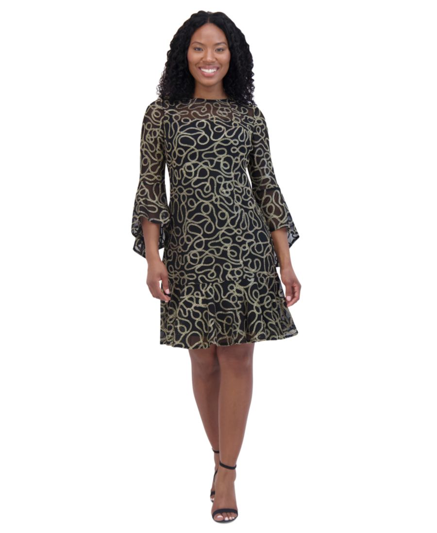 Женское платье с прозрачной кокеткой и воланами по низу Jessica Howard, Bgd
Женское платье с прозрачной кокеткой и воланами по низу Jessica Howard, Bgd