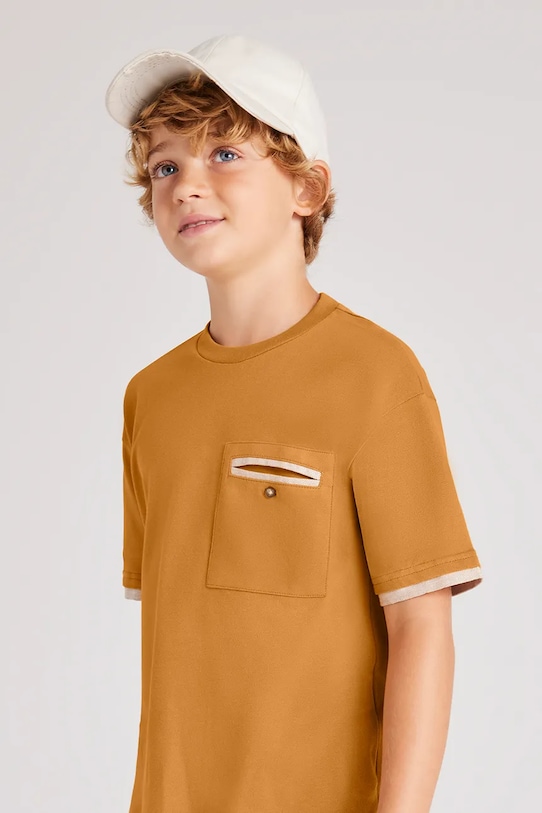 Детская хлопковая футболка Mayoral, желтый
Детская хлопковая футболка Mayoral, желтый