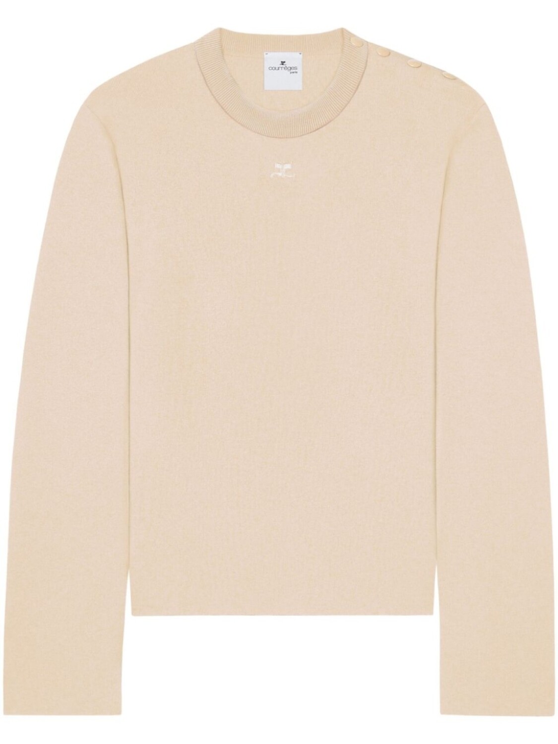 Courrèges свитер со вставками на плечах, нейтральный цвет
Courrèges свитер со вставками на плечах, нейтральный цвет