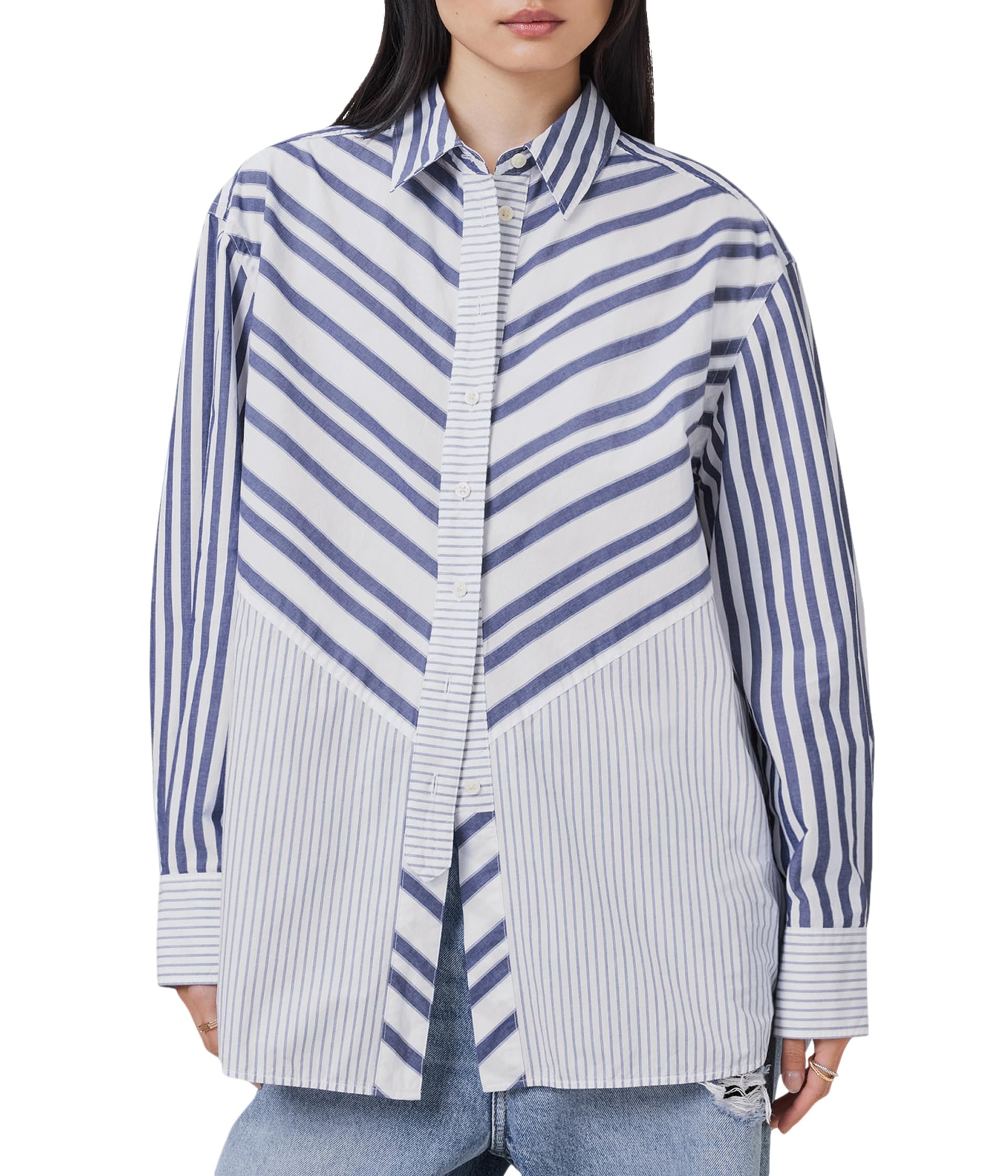 Рубашка AllSaints Shannon Stripe Shirt, White/Blue
Рубашка AllSaints Shannon Stripe Shirt, White/Blue